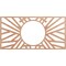 Ekena Millwork Hoover Wood Fretwork Pierced Ceiling Medallion, Cherry, 18"W x 9"H x 6 5/8"ID x 3/8"T CMWP18X09X0375HOCH - alternate 1